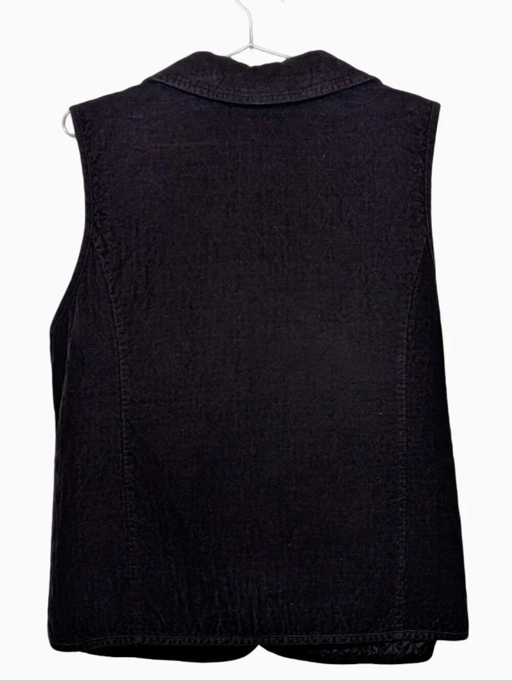 Basic Editions | Sleeveless Black Button-Front Unisex Courdory Vest | Outdoors